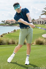 [New in] - Quần Shorts Golf Nam ARISLE Diamond Chip Pastel Green