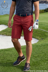 [New in] - Quần Shorts Golf Nam ARISLE Diamond Chip Red