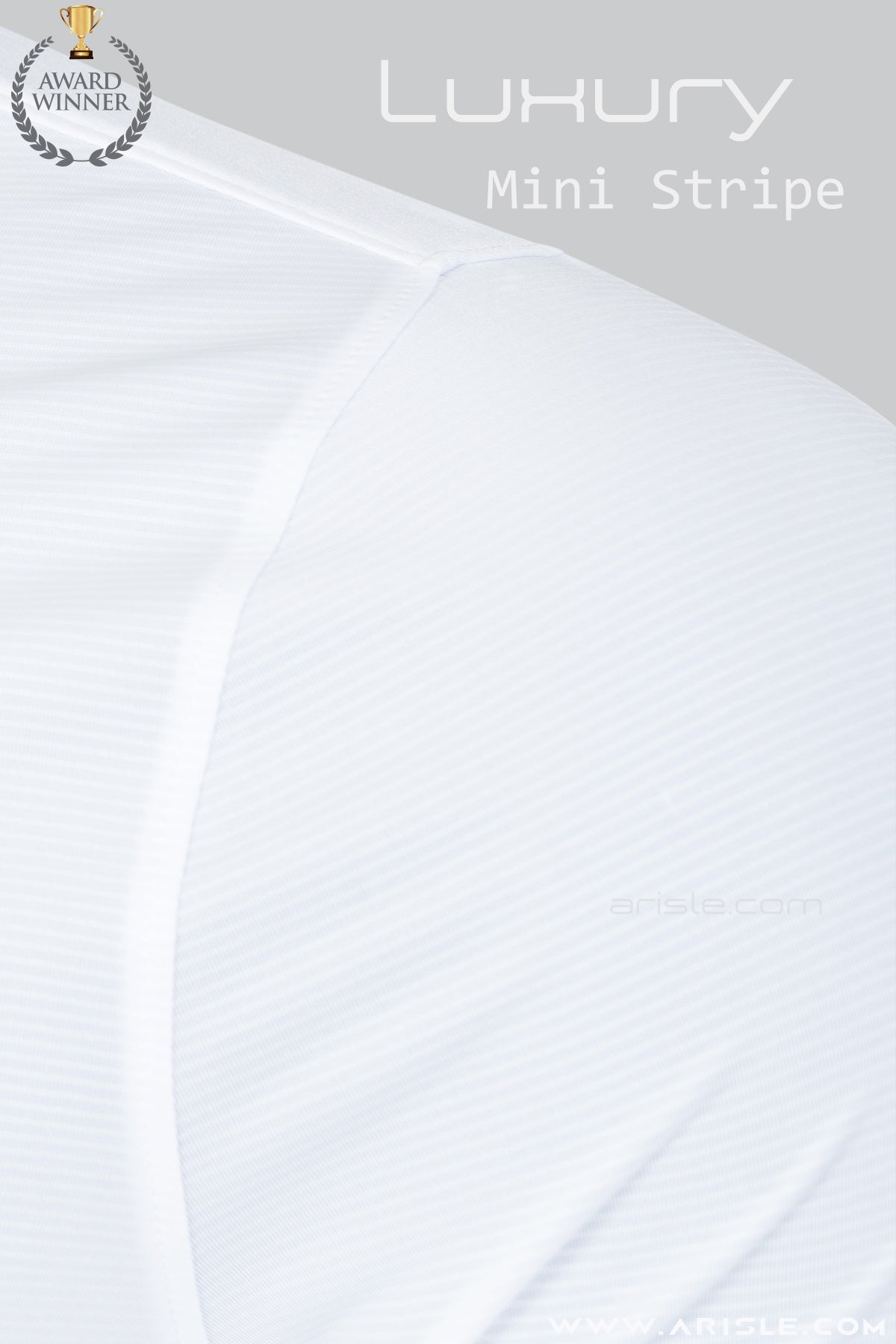 Áo Polo Golf Nam ARISLE Golf & Resort White Mini Stripe