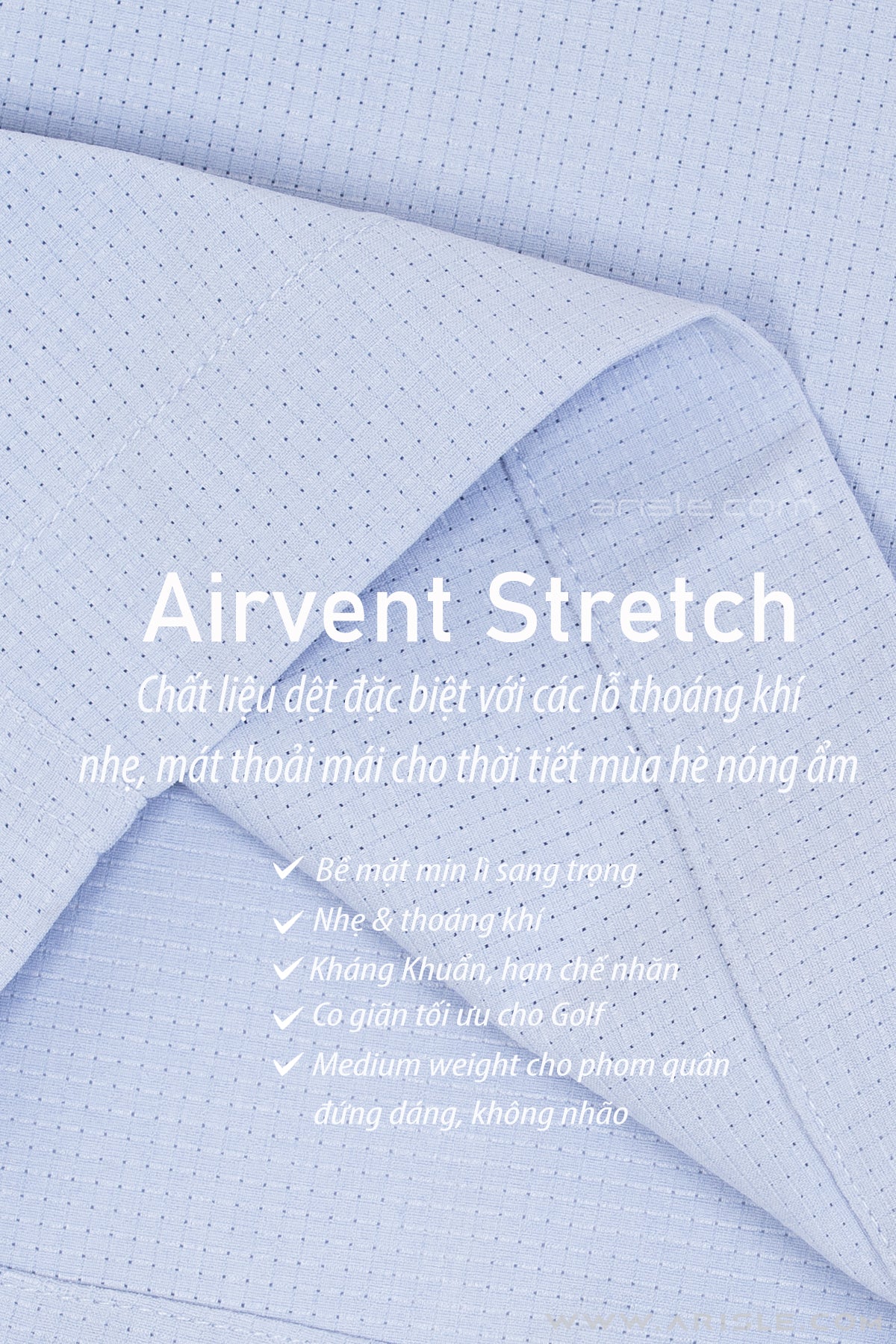 [New in] - Quần Golf Short ARISLE Airvent Summer Lilac