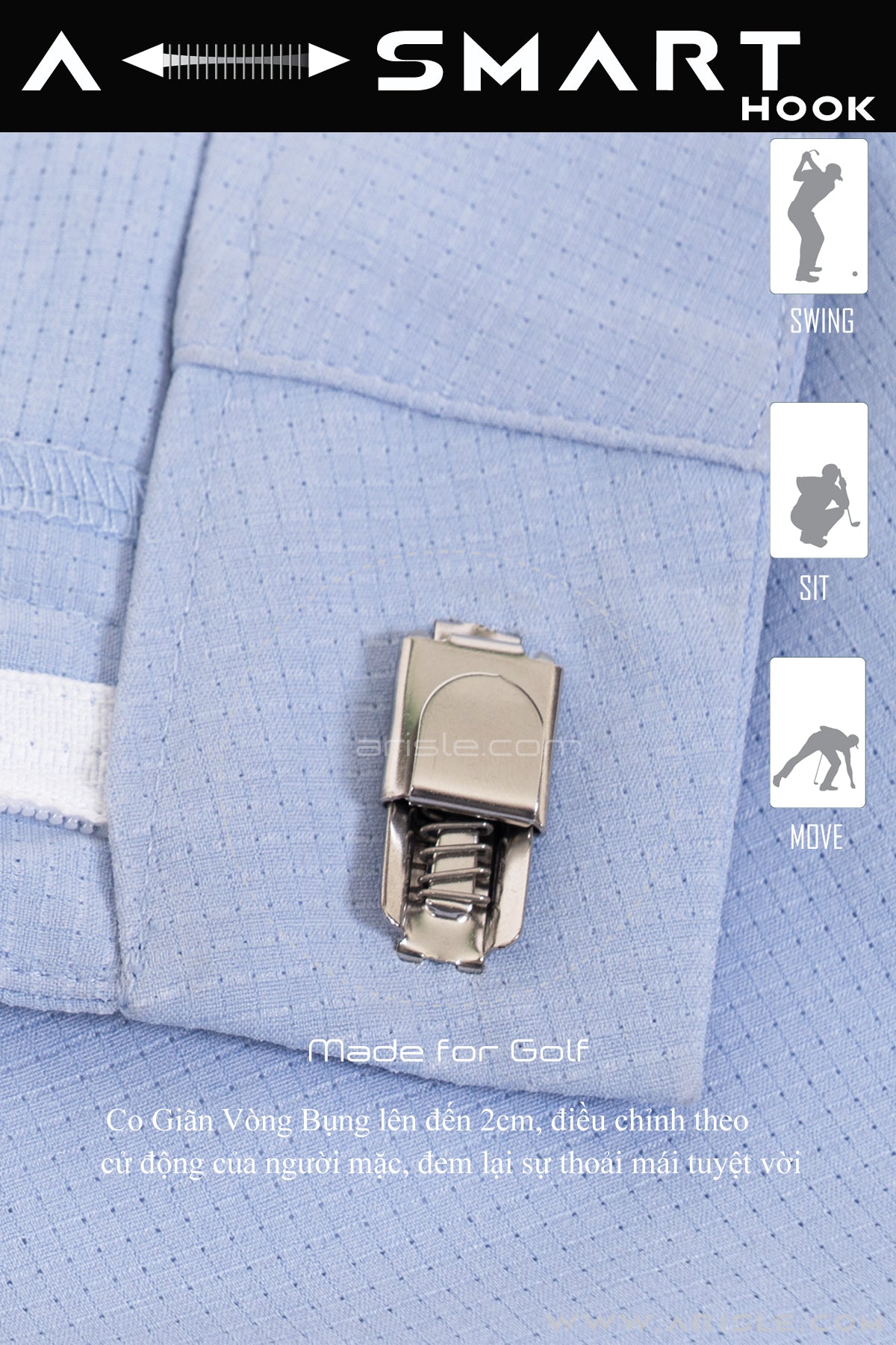 [New in] - Quần Golf Short ARISLE Airvent Summer Lilac
