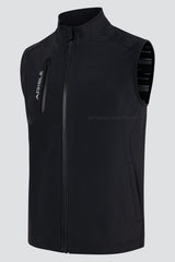 Áo Gilet Golf ARISLE Futuristic Sharkskin Titan Black