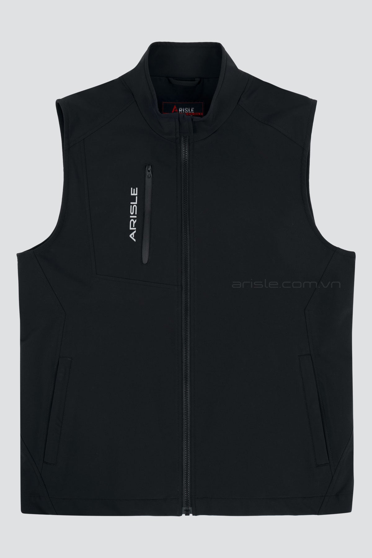 Áo Gilet Golf ARISLE Futuristic Sharkskin Titan Black