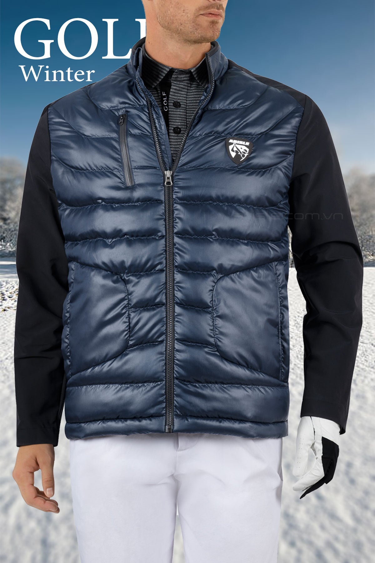 Áo Khoác Golf ARISLE Hybrid Jacket Sapphire Blue