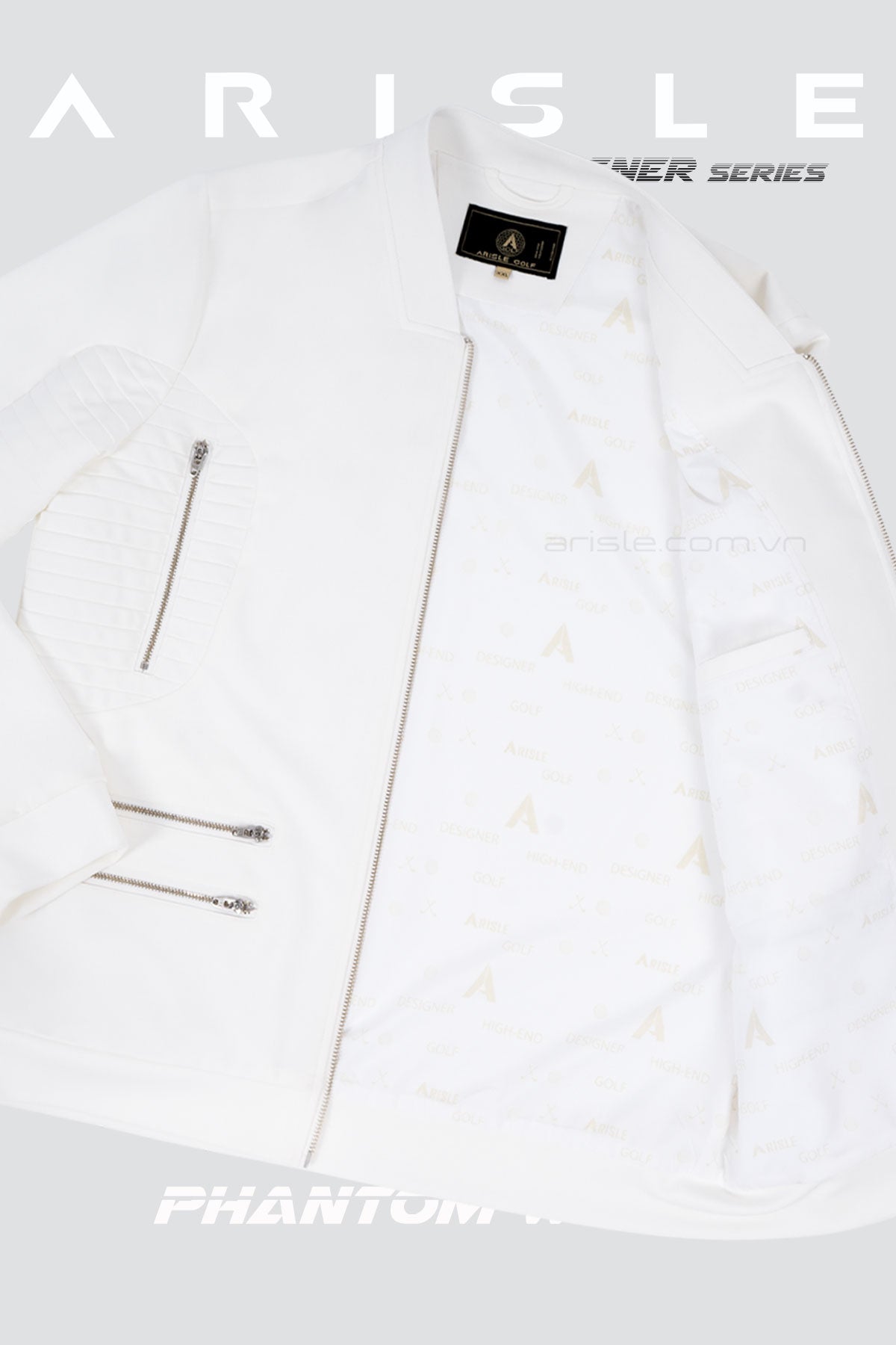 Áo Khoác Golf Designer Series Golf Jackets - Phantom White