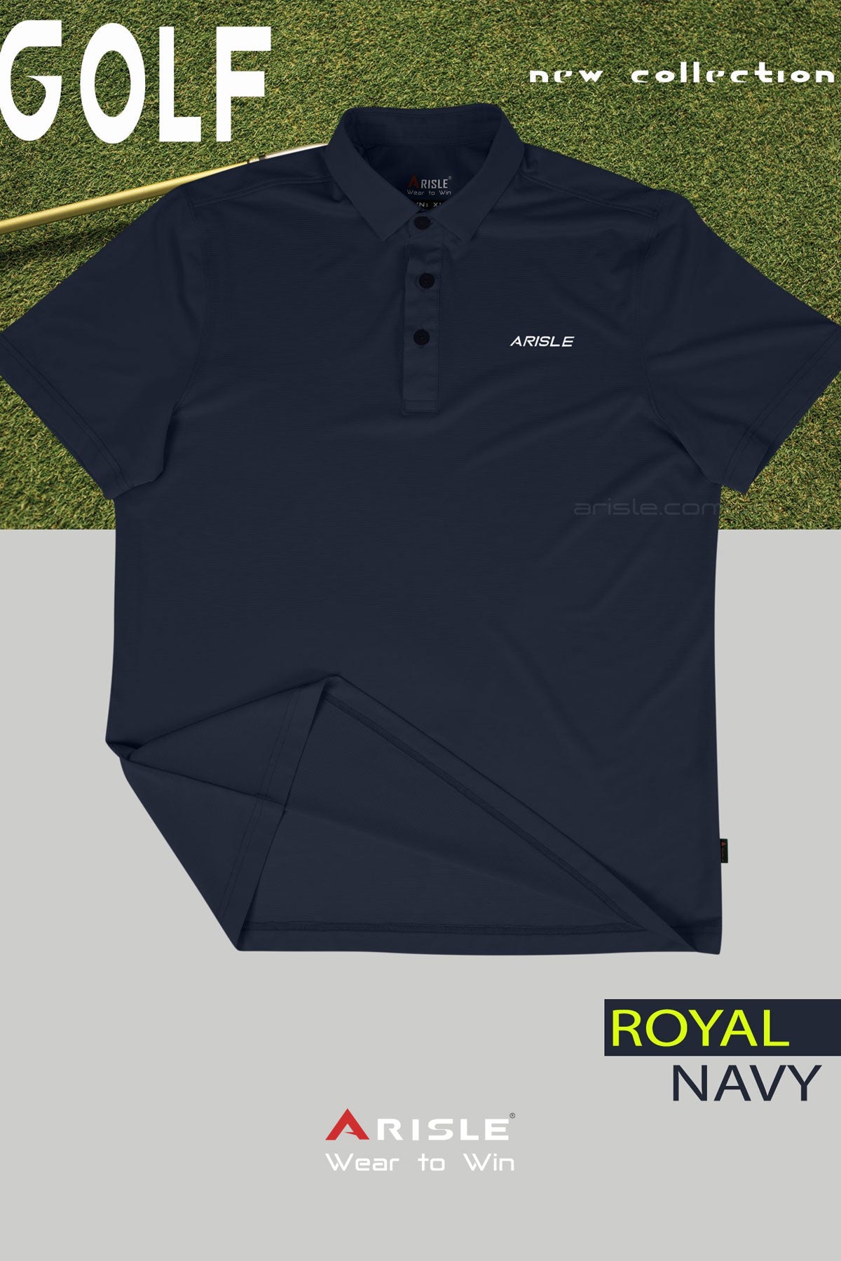 Áo Polo Golf ARISLE Bossman Royal Navy