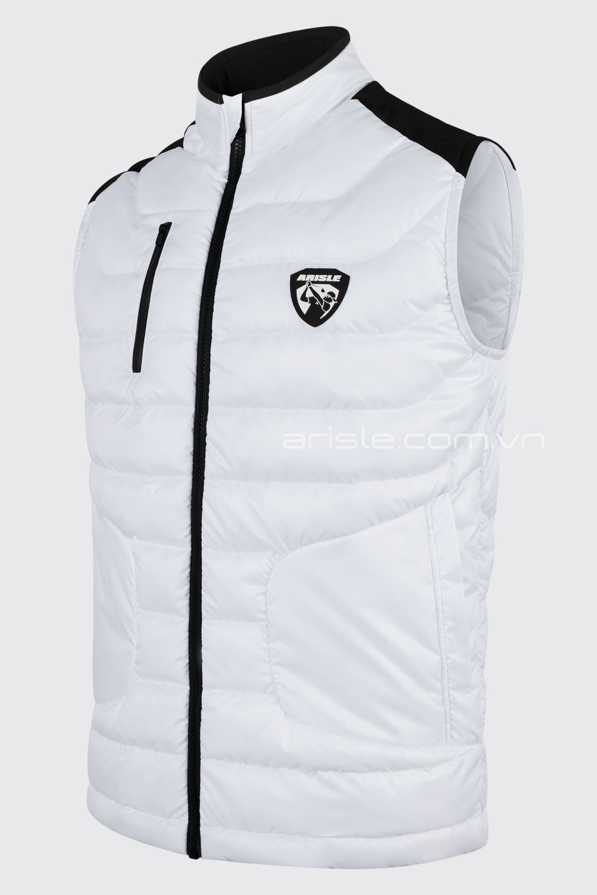 Áo Gilet Phao Golf ARISLE Hybrid Diamond White