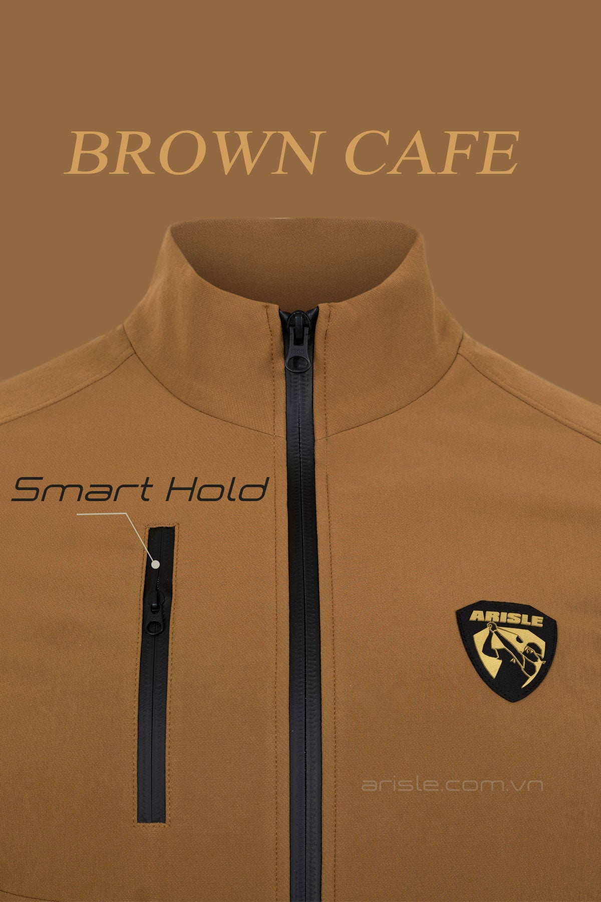 Áo Khoác Golf ARISLE DS Full-Zip Brown Cafe - 2025