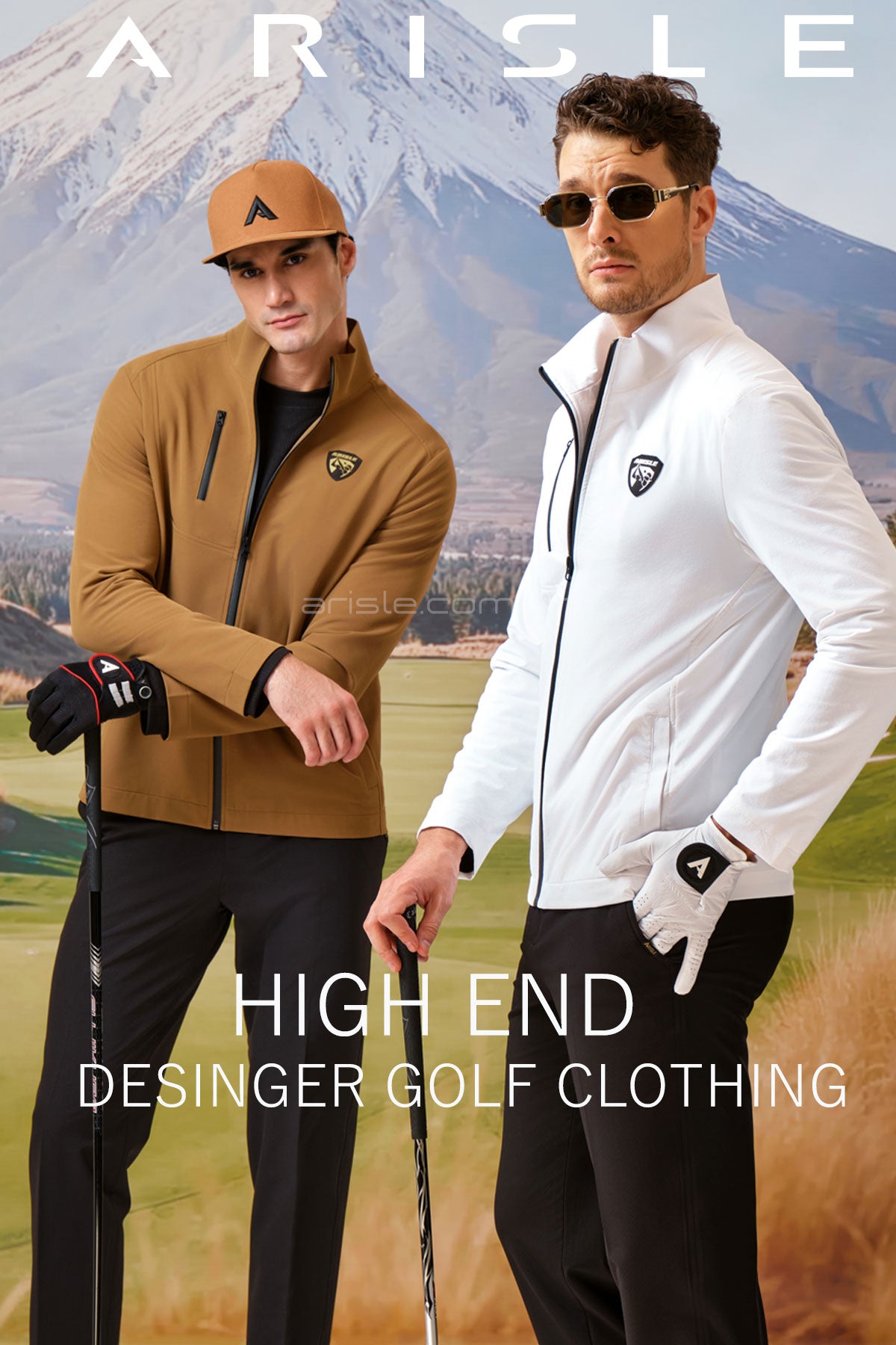 Áo Khoác Golf ARISLE DS Full-Zip Brown Cafe - 2025