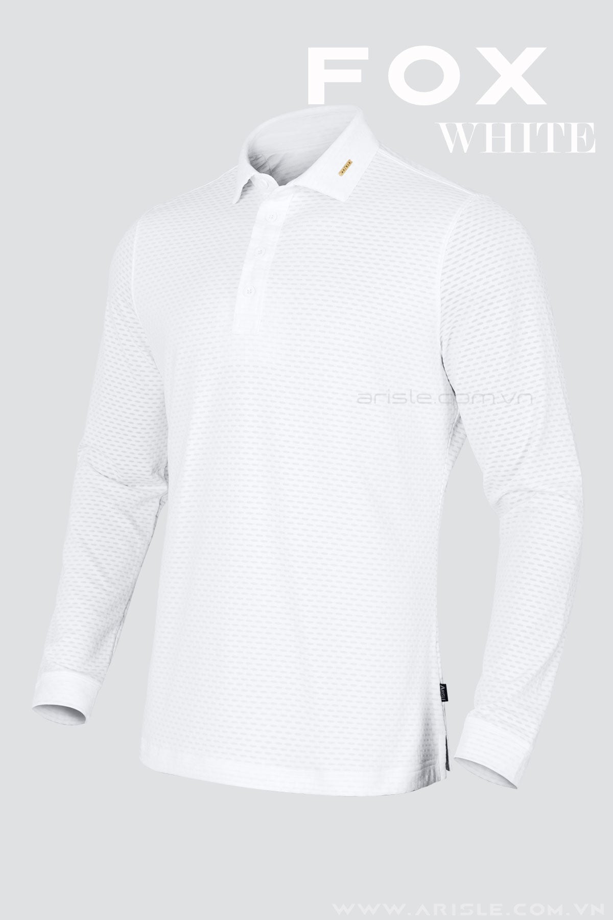 Áo Polo Golf ARISLE LS Fox White