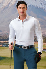Áo Polo Golf ARISLE LS Fox White