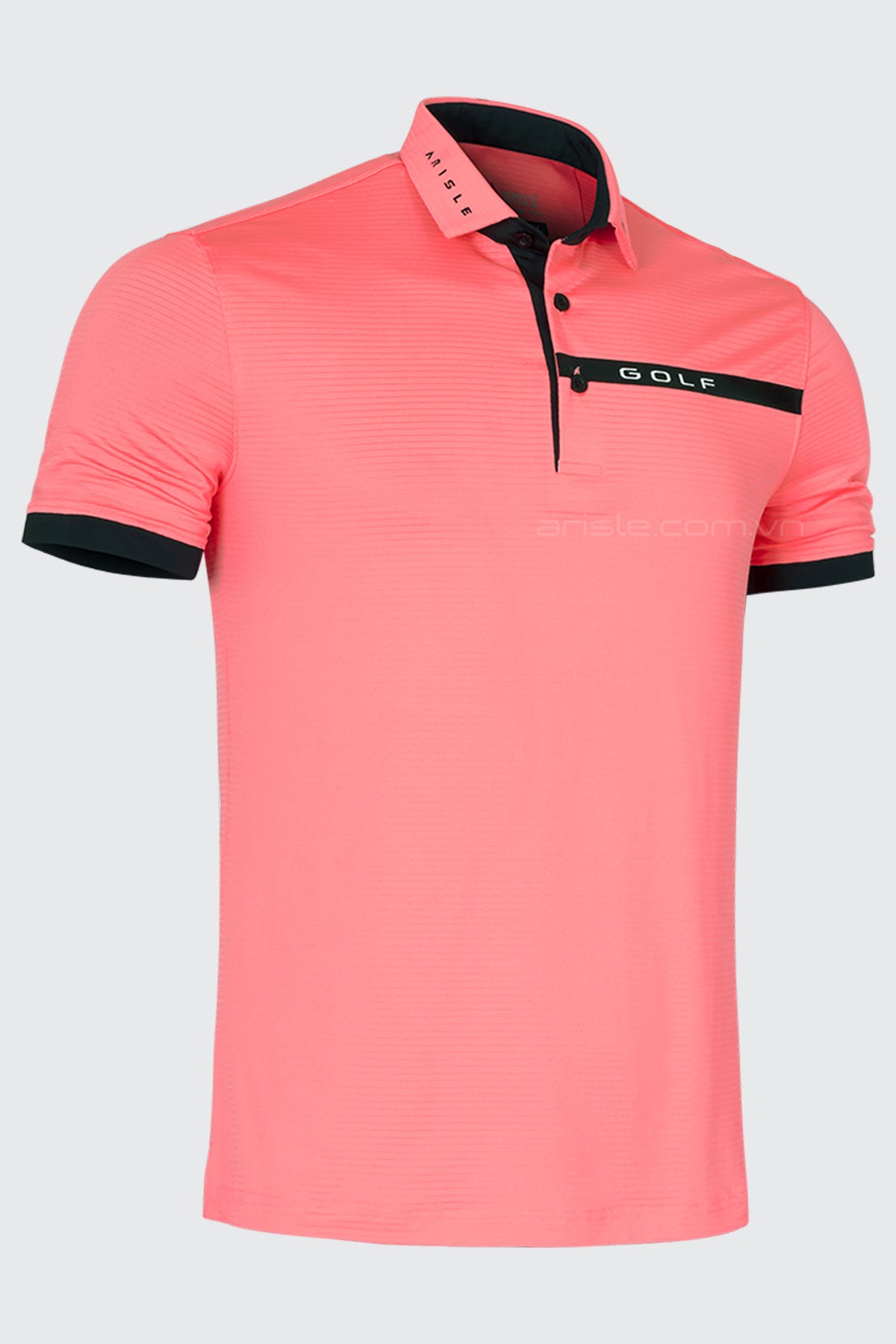 Áo Polo Golf Nam ARISLE Pro-Golfer Pastel Orange Stripe