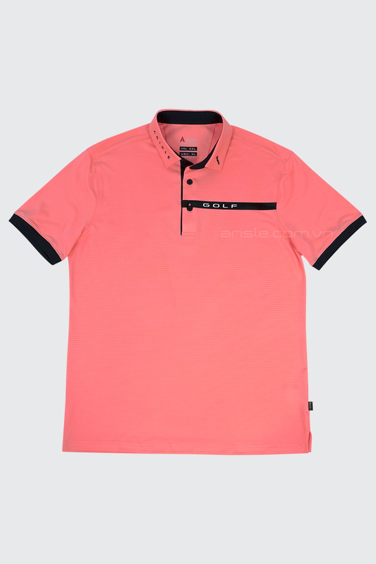 Áo Polo Golf Nam ARISLE Pro-Golfer Pastel Orange Stripe