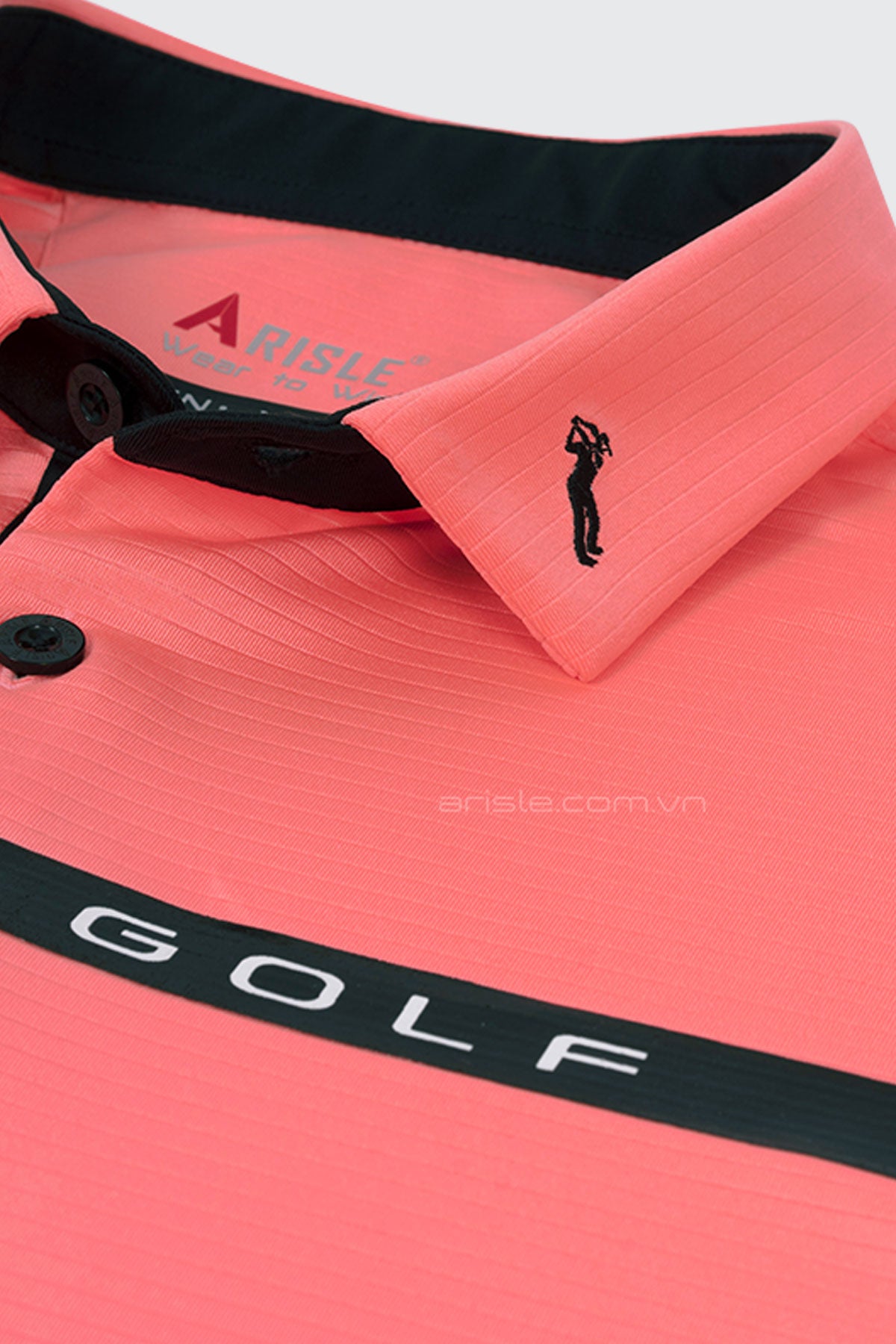 Áo Polo Golf Nam ARISLE Pro-Golfer Pastel Orange Stripe