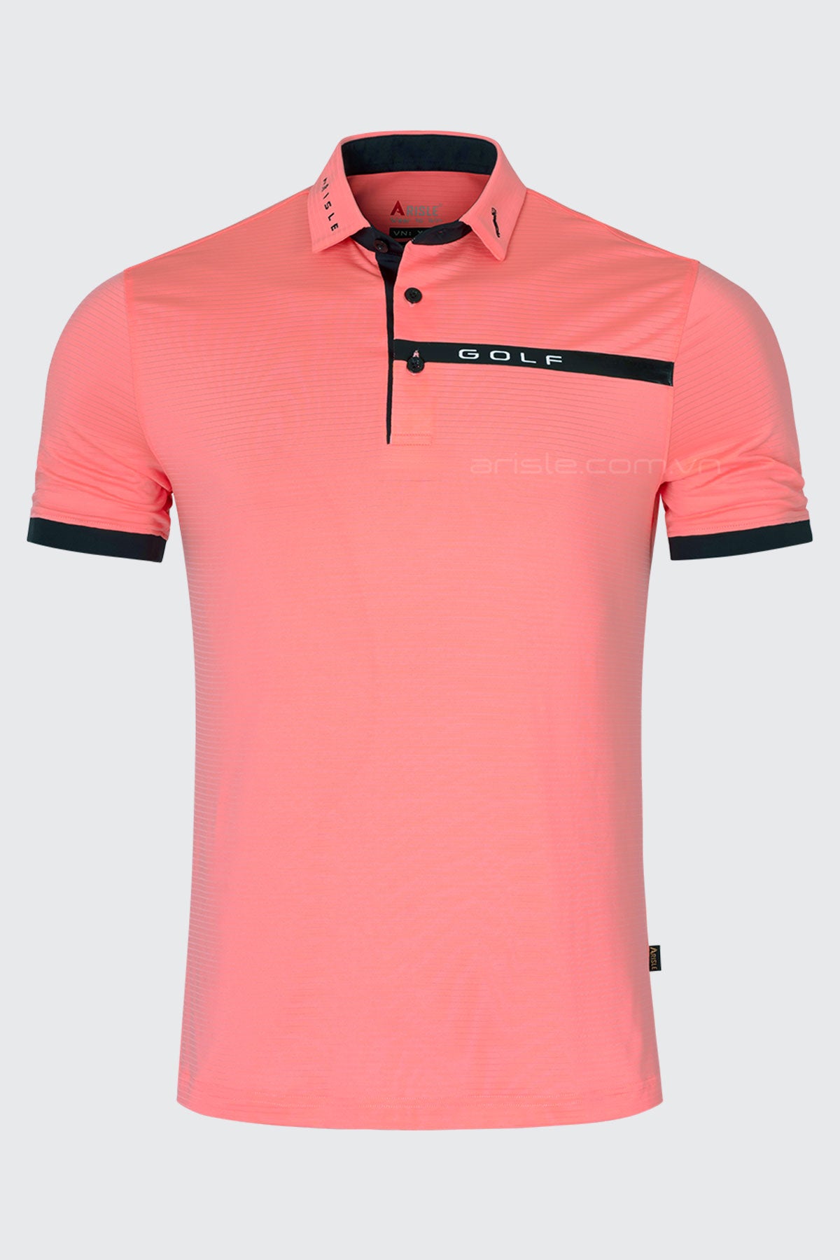 Áo Polo Golf Nam ARISLE Pro-Golfer Pastel Orange Stripe