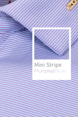 Áo Polo Golf Nam Dài Tay ARISLE Mini Stripe - Pastel Purple