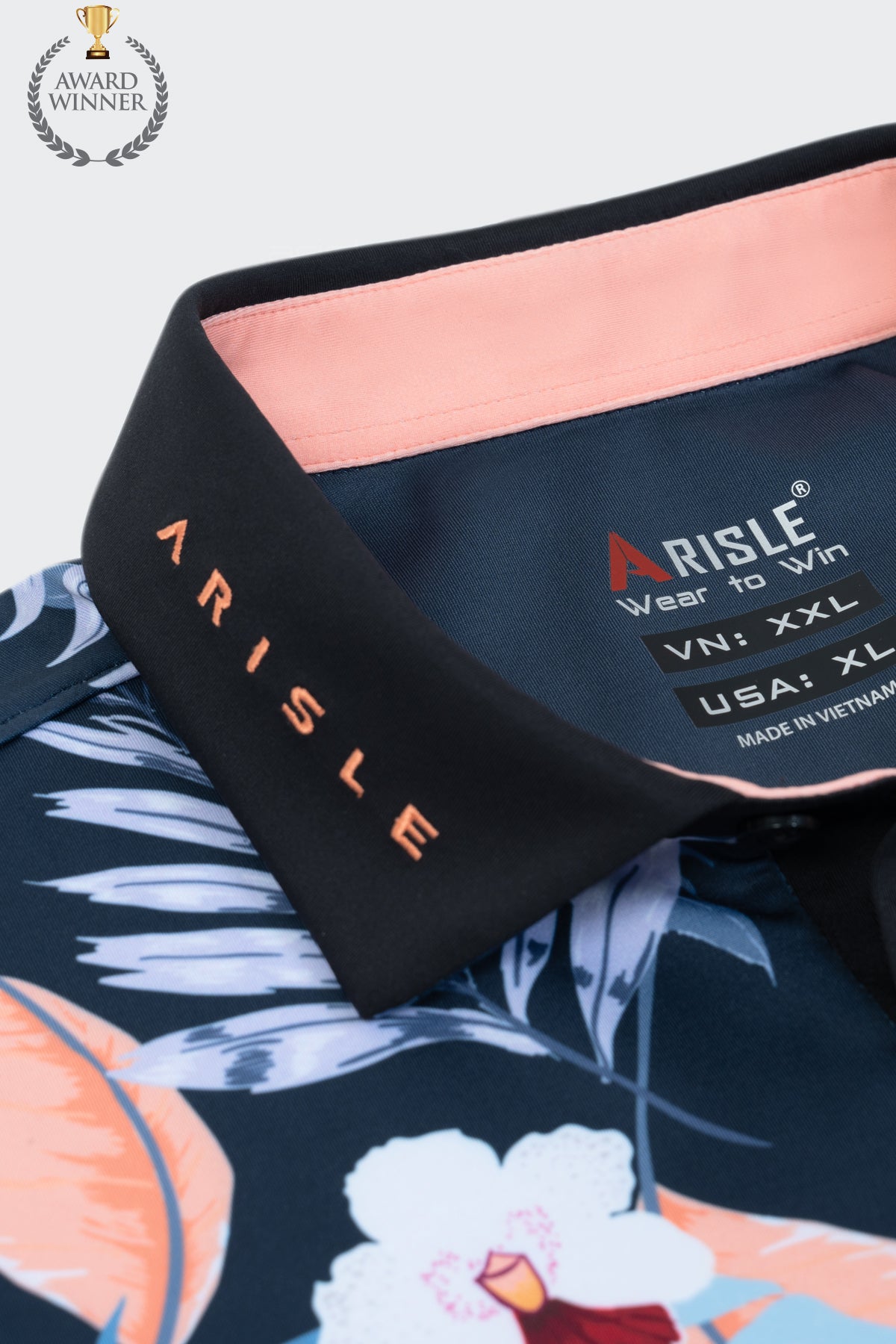 Áo Polo Golf Nam ARISLE Golf & Resort Blue Tropical