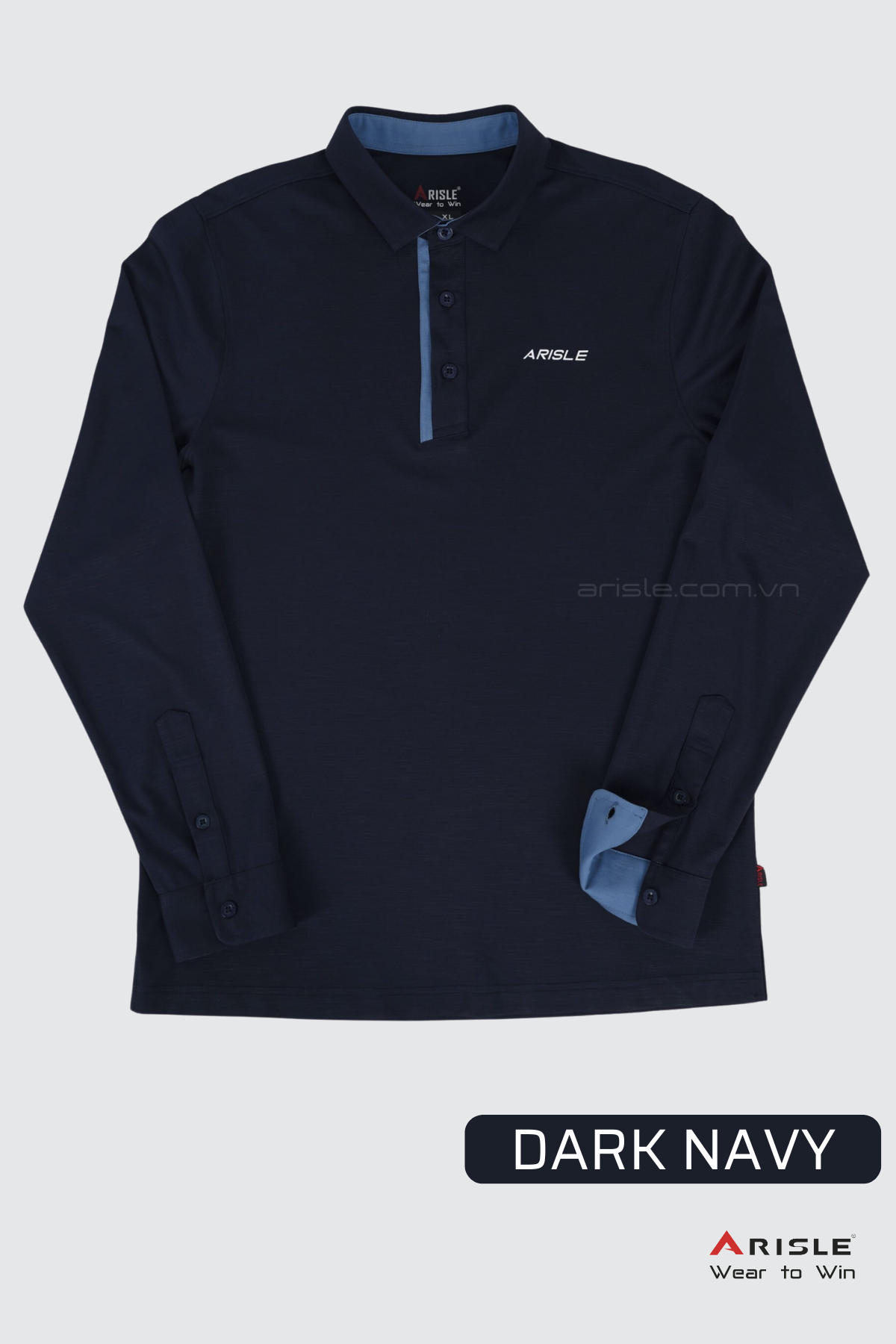 Áo Polo Golf ARISLE LS COTFLEX Dark-Navy