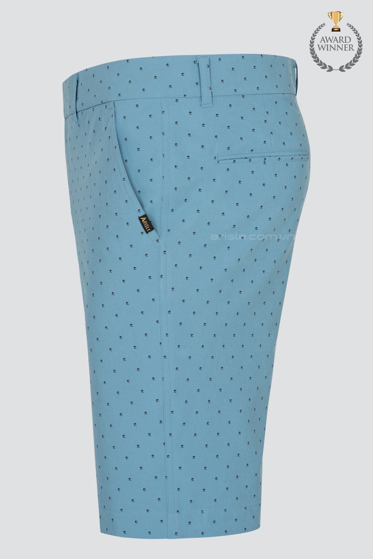 Quần Golf Shorts Nam ARISLE Eiseinhower Pastel Blue