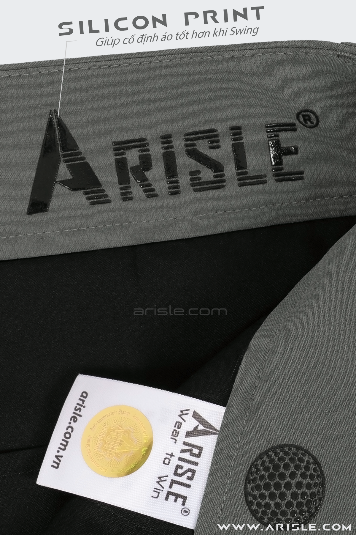 [New in] - Quần Golf Short ARISLE Diamond Chip New Grey