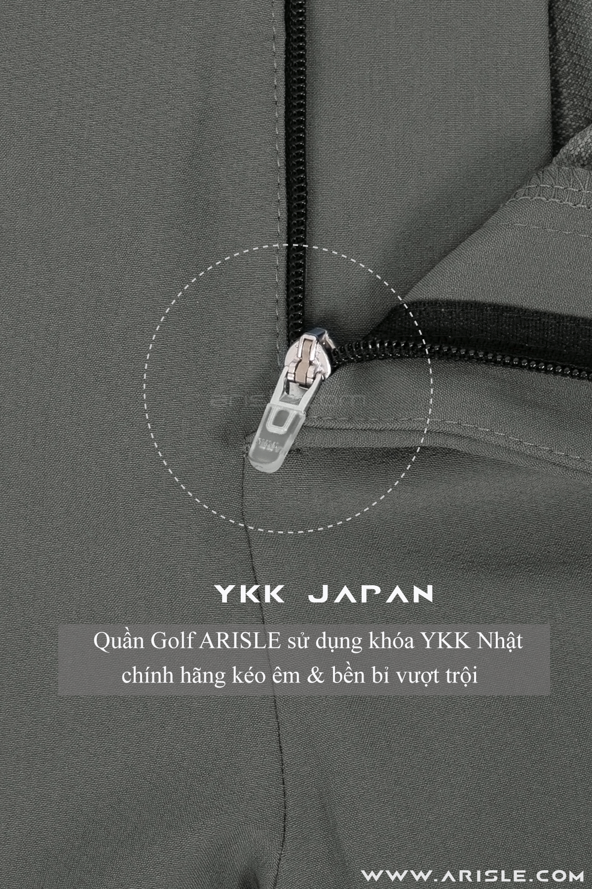 [New in] - Quần Golf Short ARISLE Diamond Chip New Grey