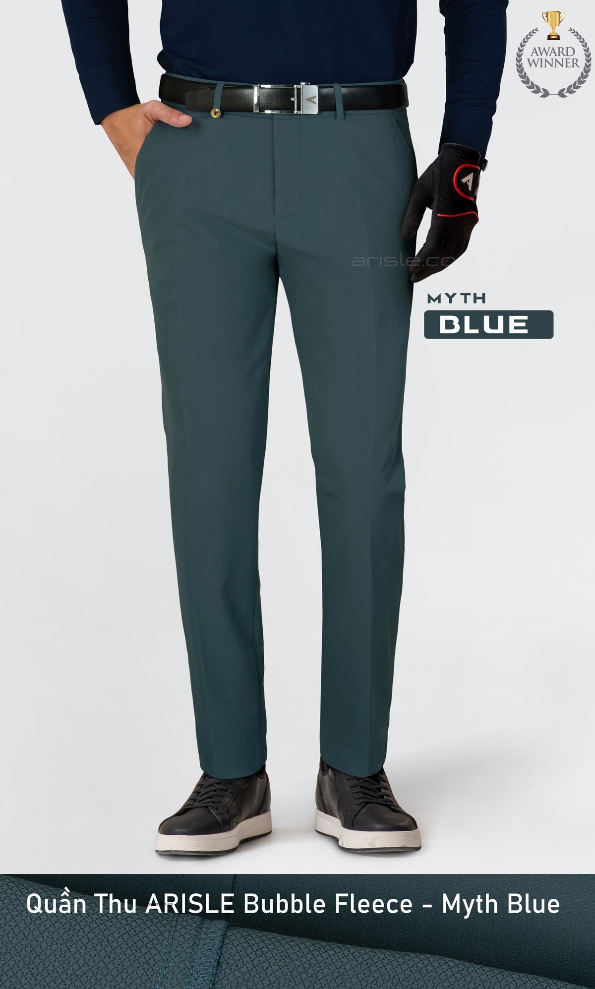 Quần Dài Golf Nam Thu Đông Bubble Fleece-Myth Blue