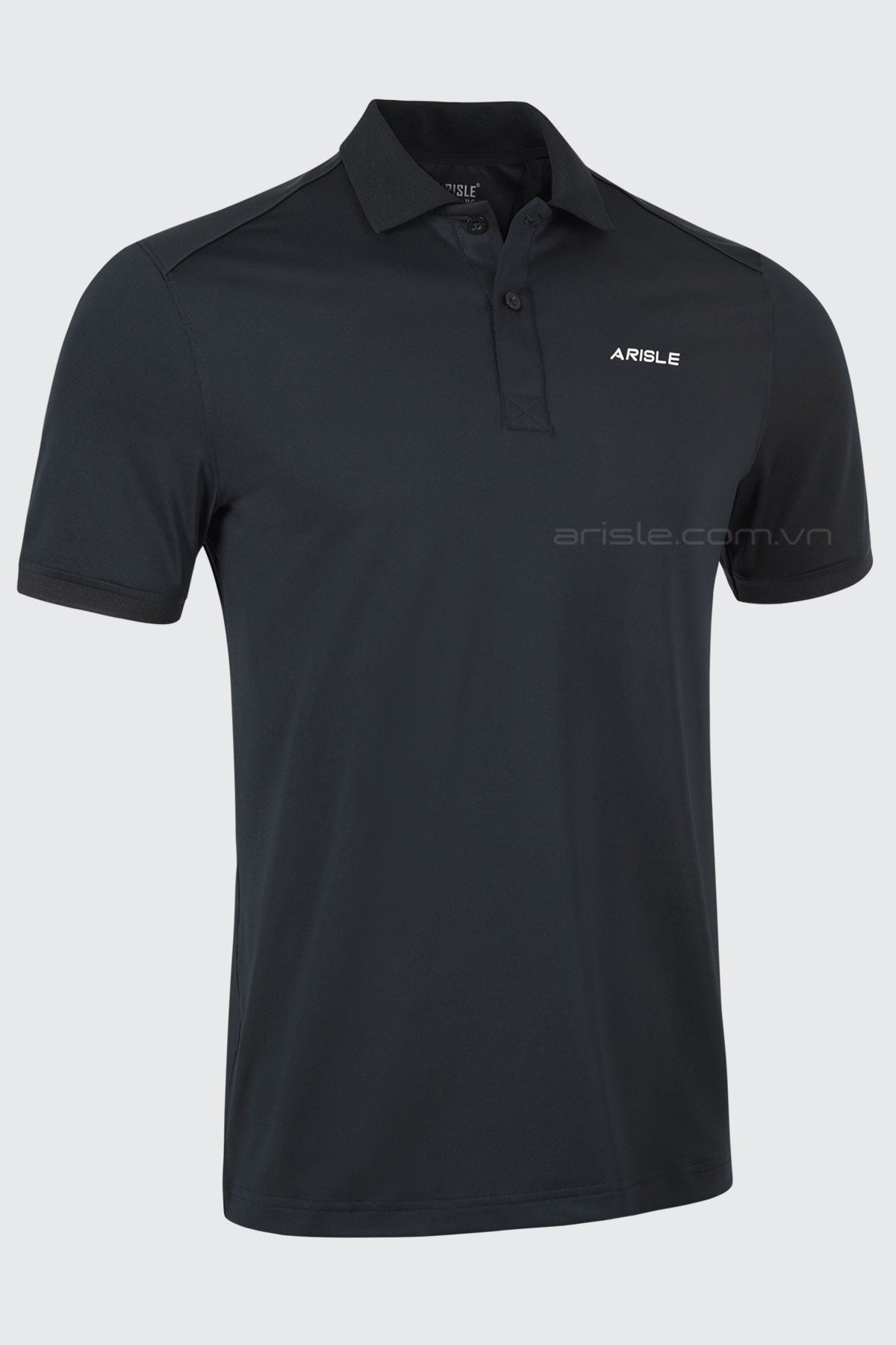 Áo Polo Golf ARISLE Ribbed Collar Blackhawk