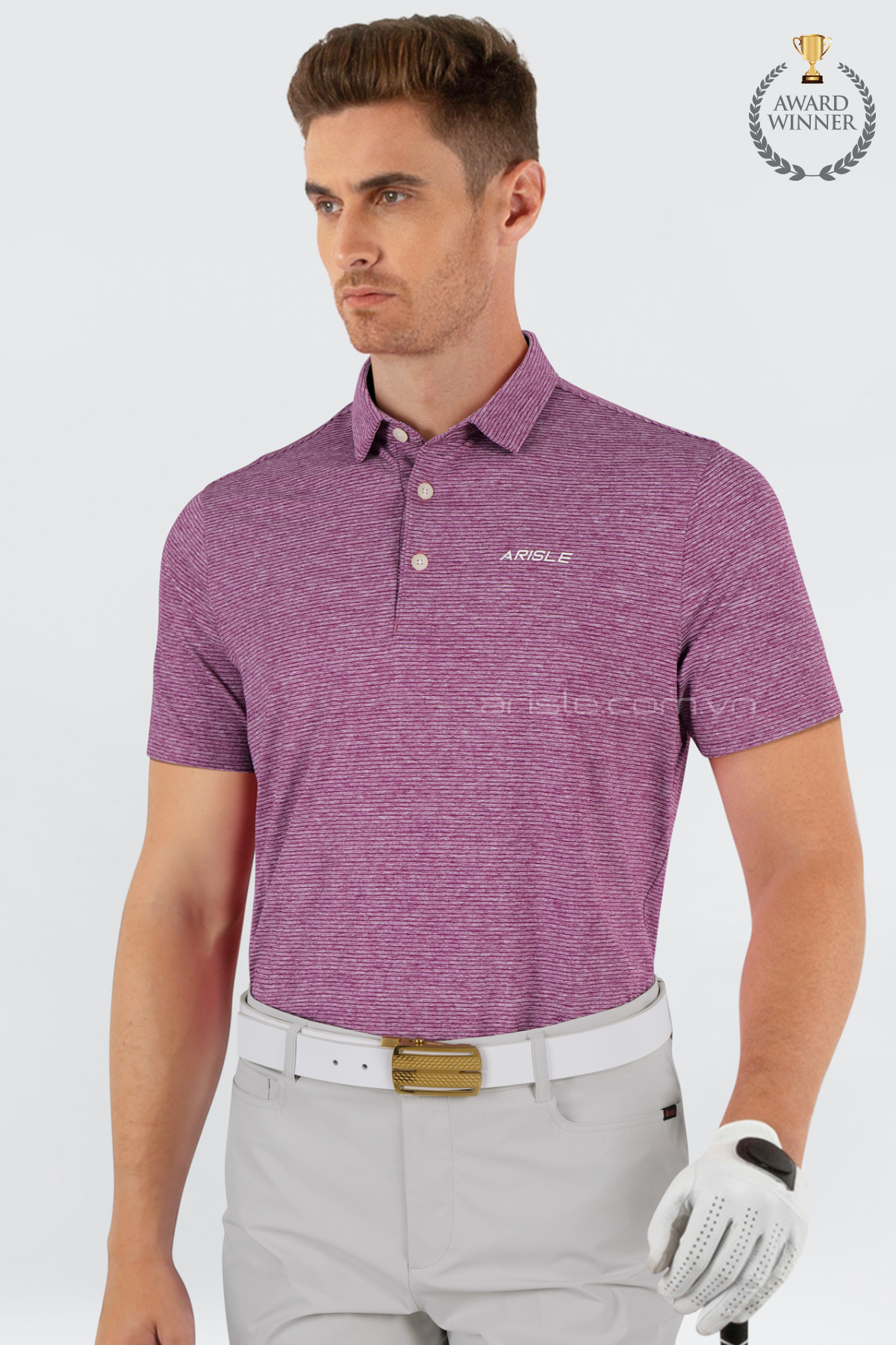 Áo Polo Golf Nam ARISLE Pro-Golfer Crimson