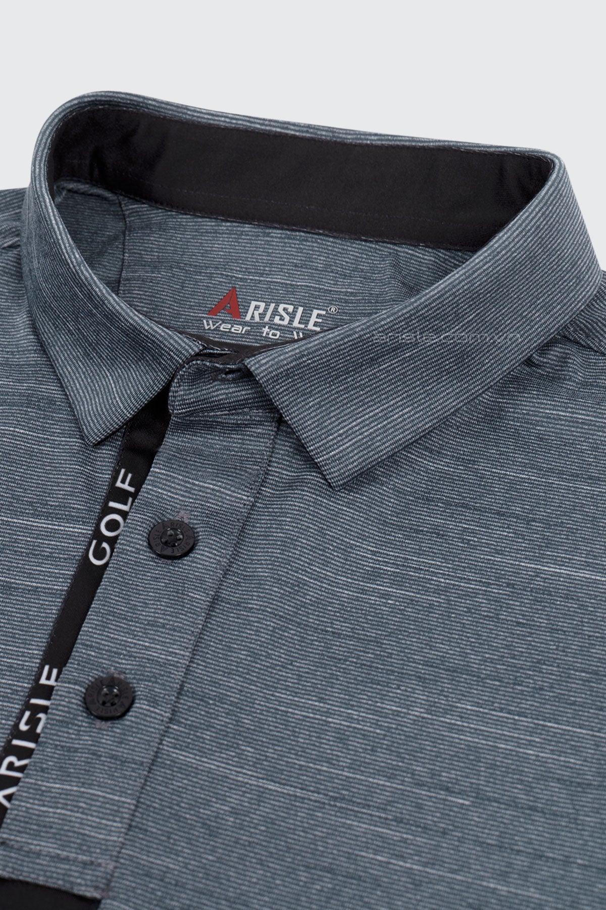 Áo Polo Golf ARISLE Ribb Cuff Steel Grey