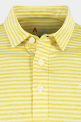 Áo Polo Golf Nam ARISLE Pixel Stripe Canary Yellow