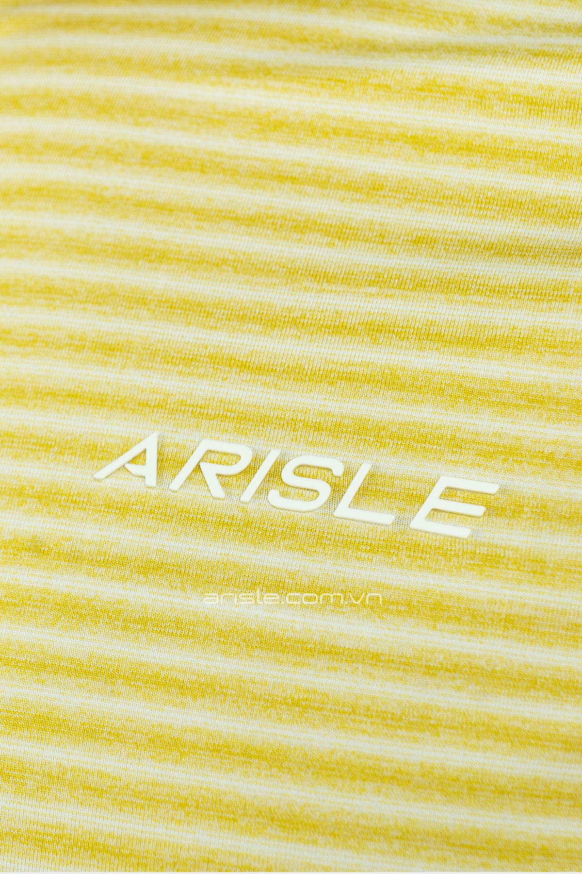 Áo Polo Golf Nam ARISLE Pixel Stripe Canary Yellow