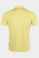 Áo Polo Golf Nam ARISLE Pixel Stripe Canary Yellow