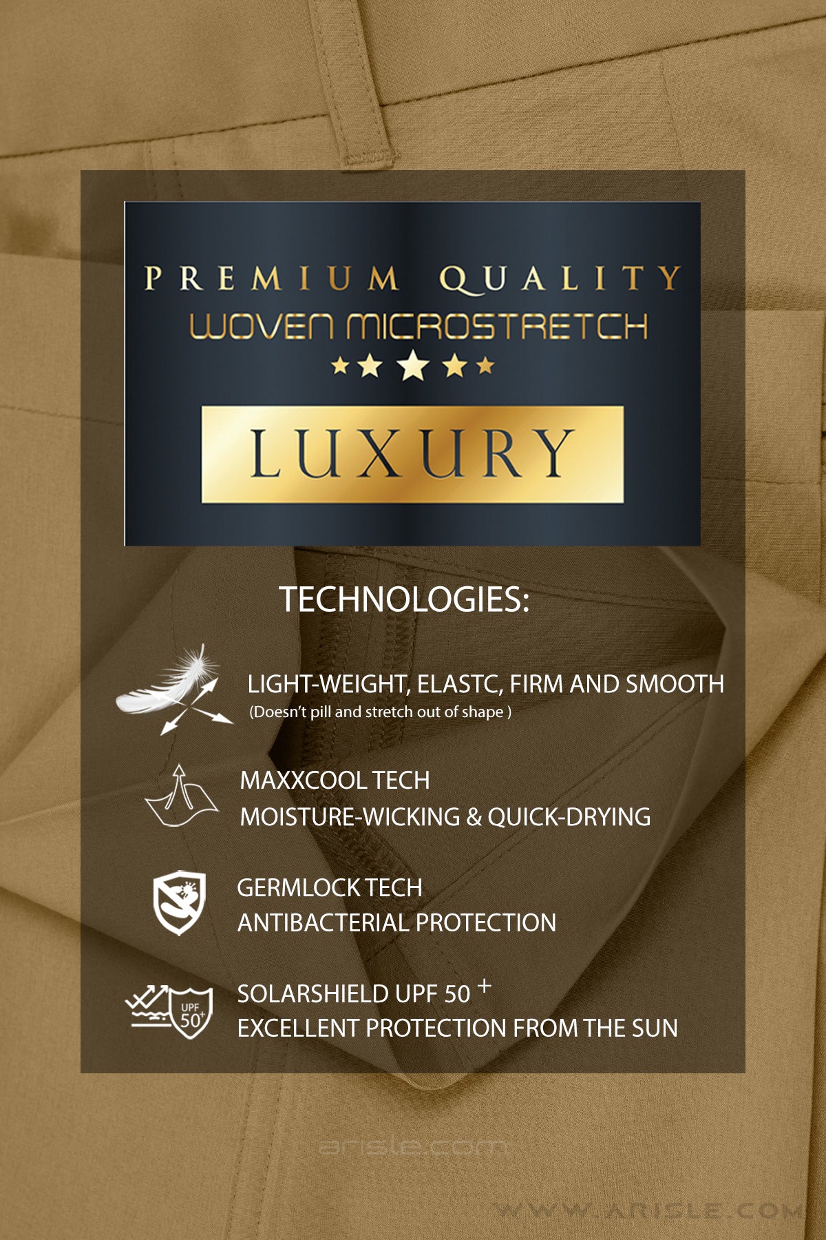 Quần Golf Nam ARISLE Bossman Rich Gold