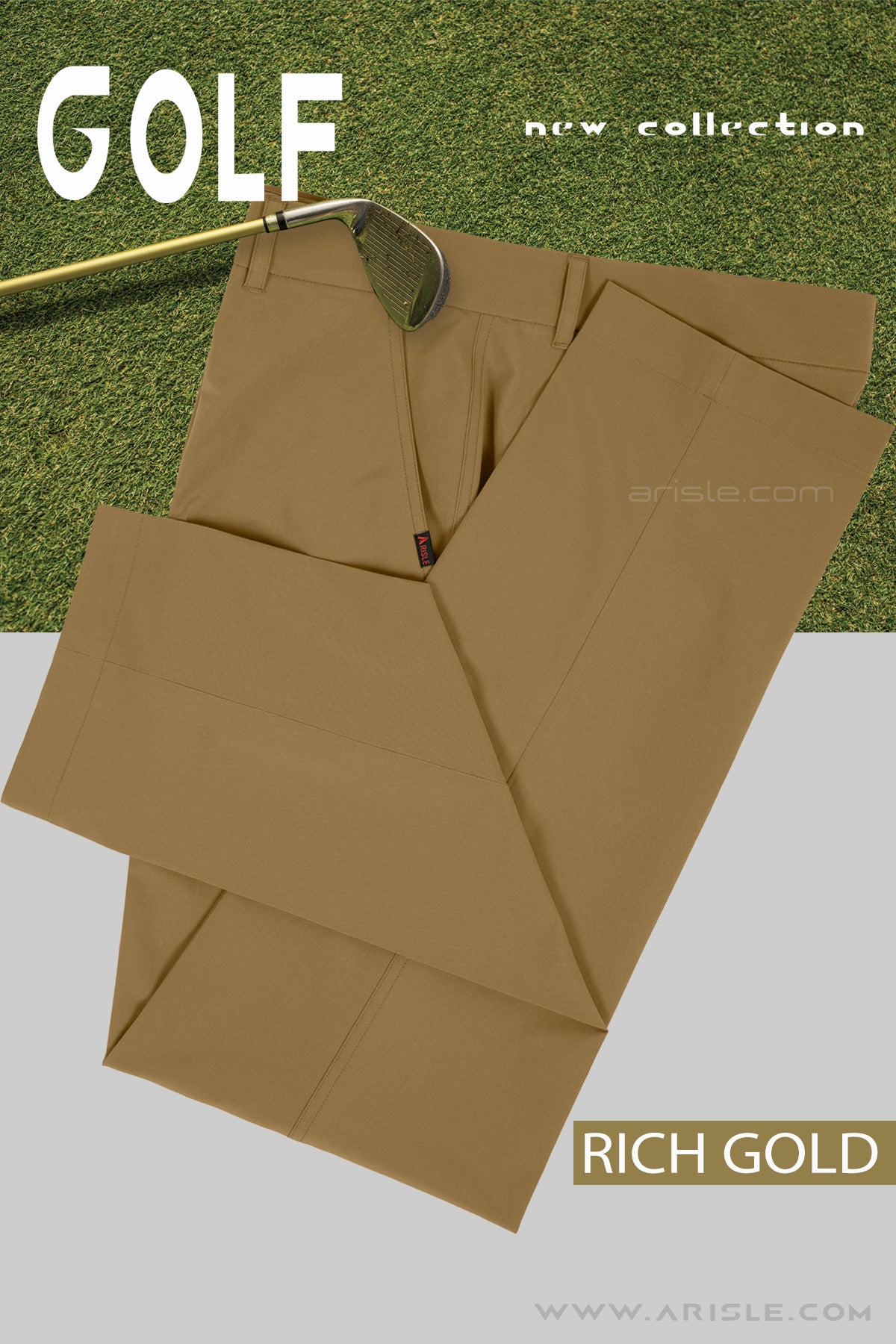 Quần Golf Nam ARISLE Bossman Rich Gold