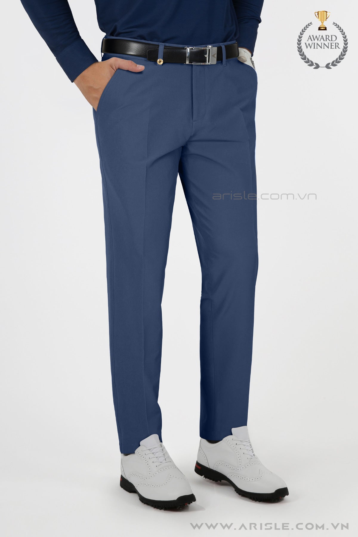 Quần Dài Golf Nam Thu Đông ARISLE Terry-Fleece Frost Blue