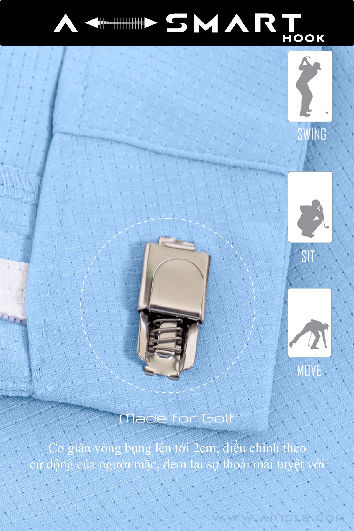 [New in] - Quần Golf Short ARISLE Airvent Bright Blue