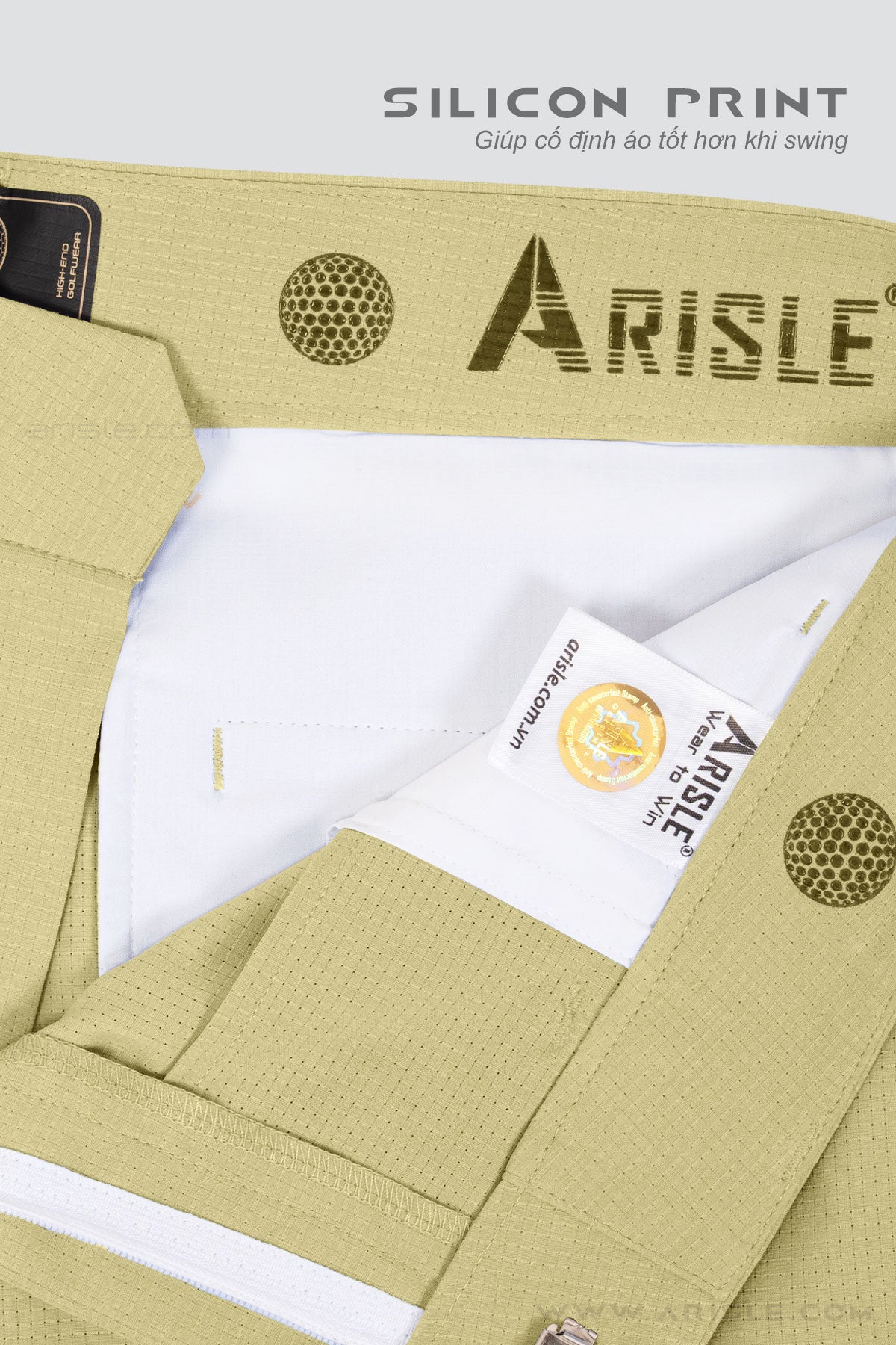 [New in] - Quần Golf Short ARISLE Airvent Summer Yellow