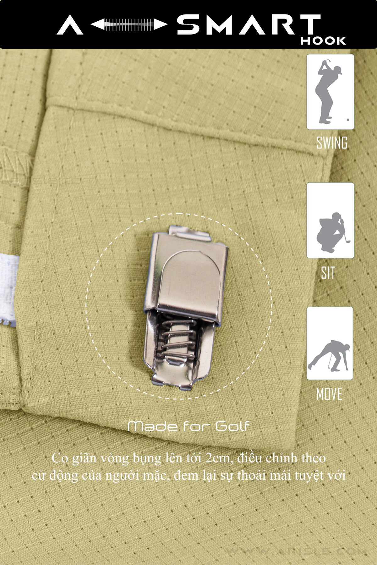 [New in] - Quần Golf Short ARISLE Airvent Summer Yellow