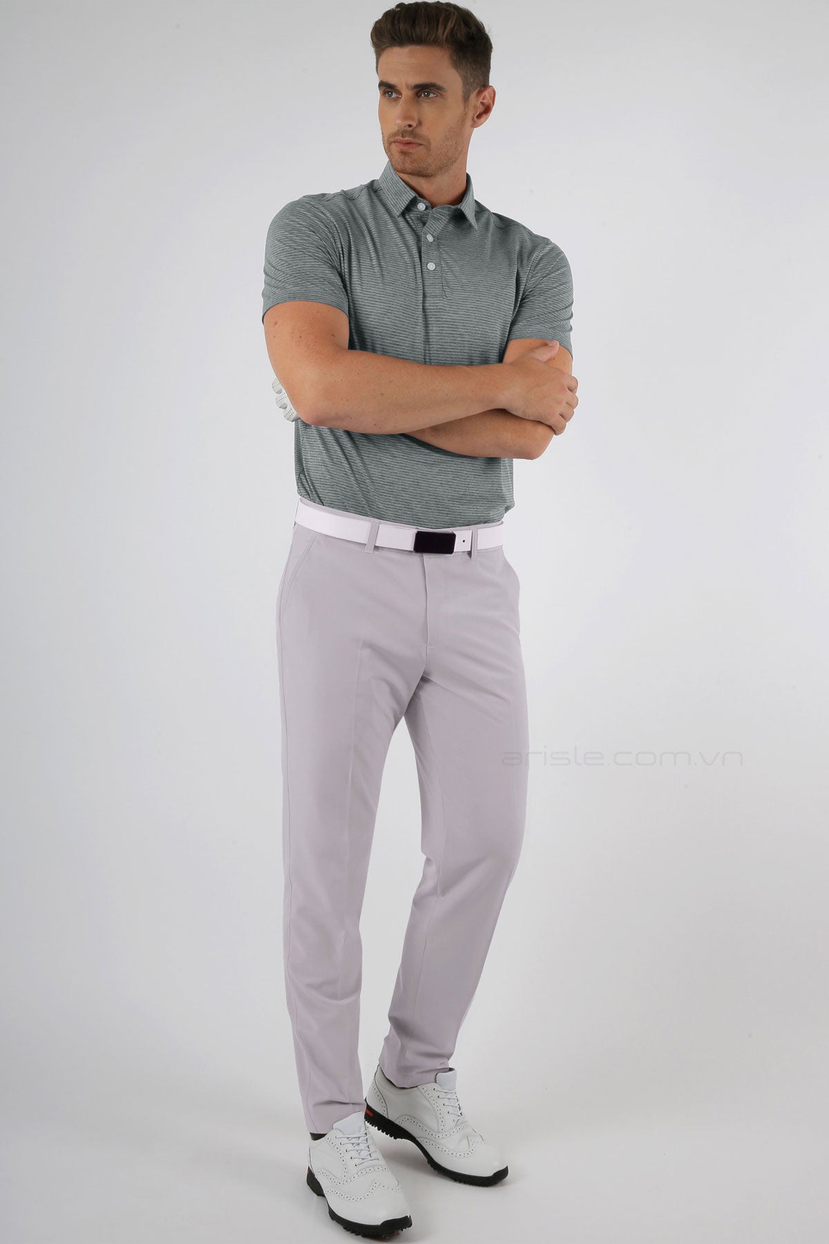 Quần Golf Nam Arisle Bossman New Silver Grey