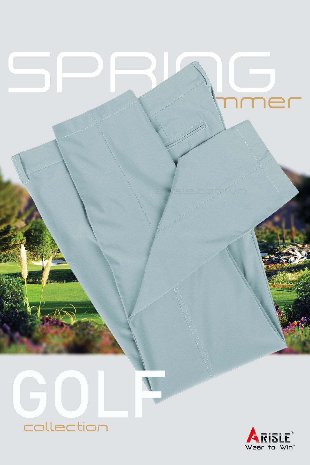 Quần Golf Nam Arisle Bossman Pastel Blue