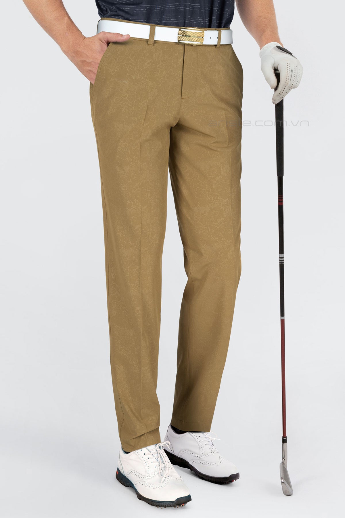 Quần Golf ARISLE A-Class Cluster - Khaki Gold