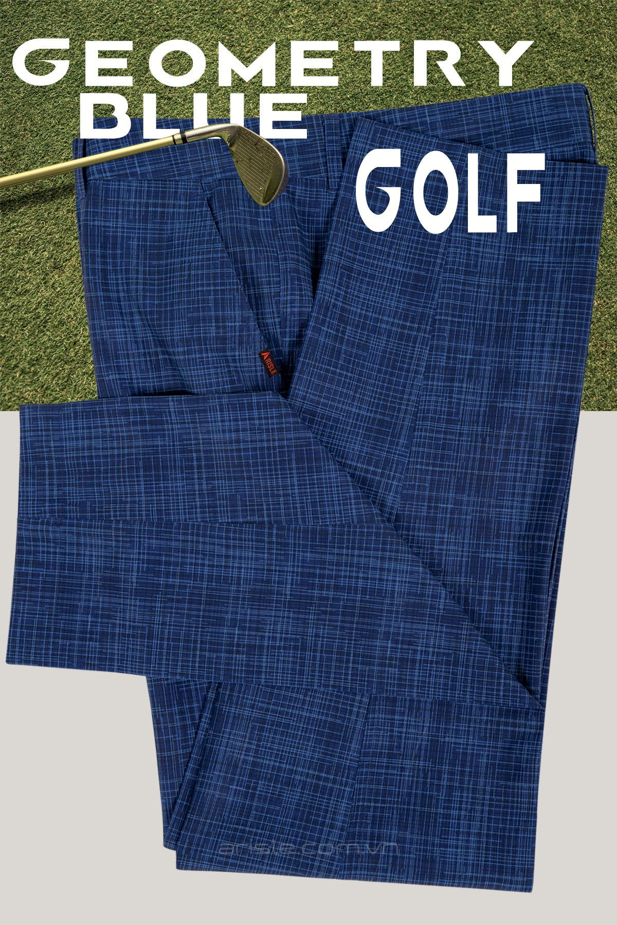 Quần Golf Nam ARISLE Bossman Geometry Blue