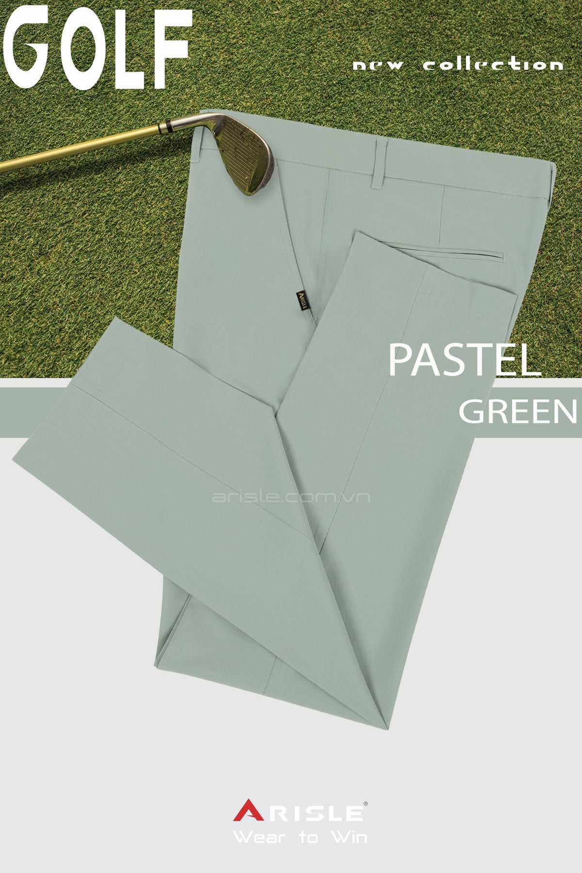 Quần Golf Nam ARISLE Bossman Pastel Green