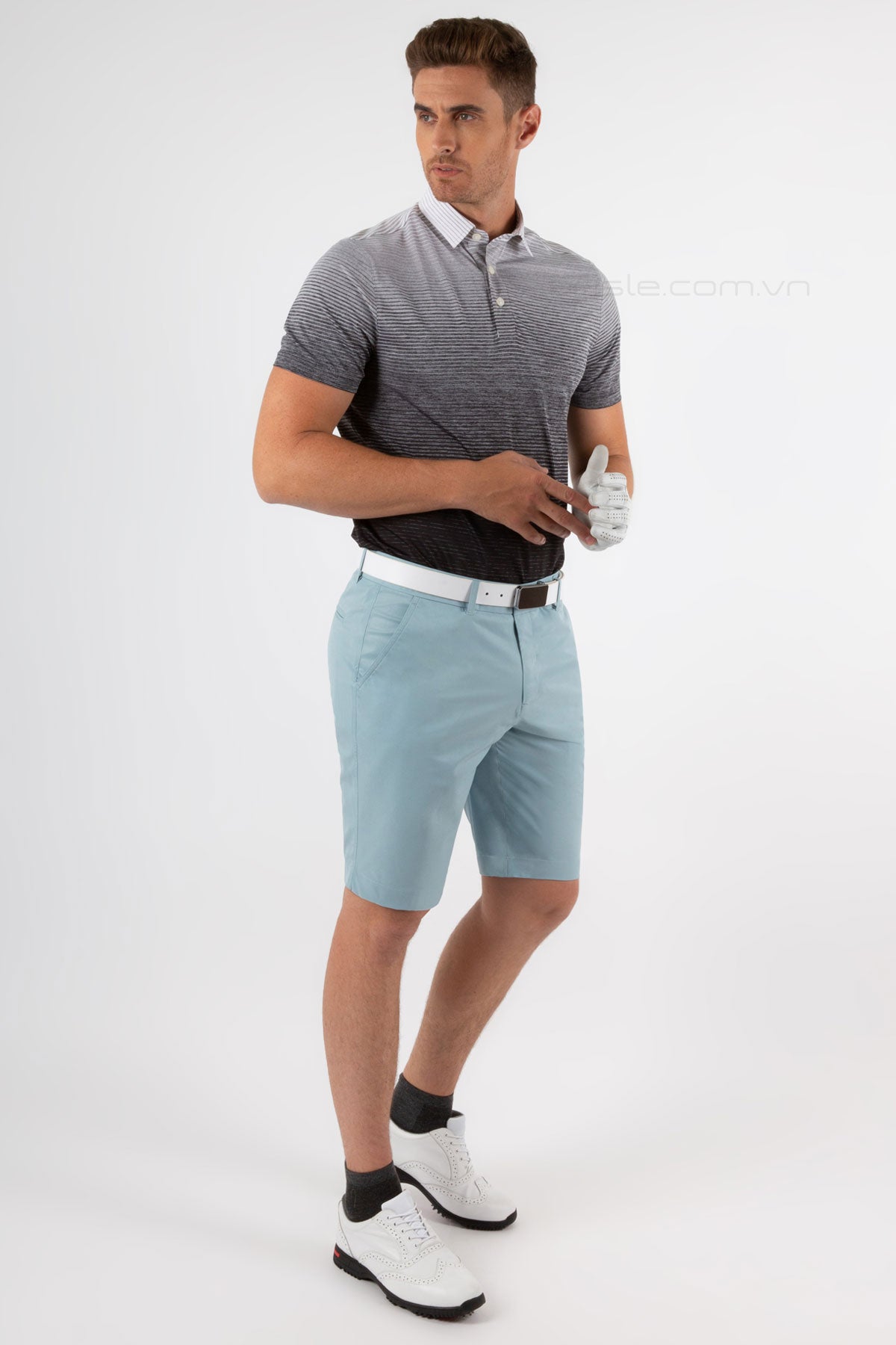 Quần Shorts Golf Arisle Bossman Pastel Blue