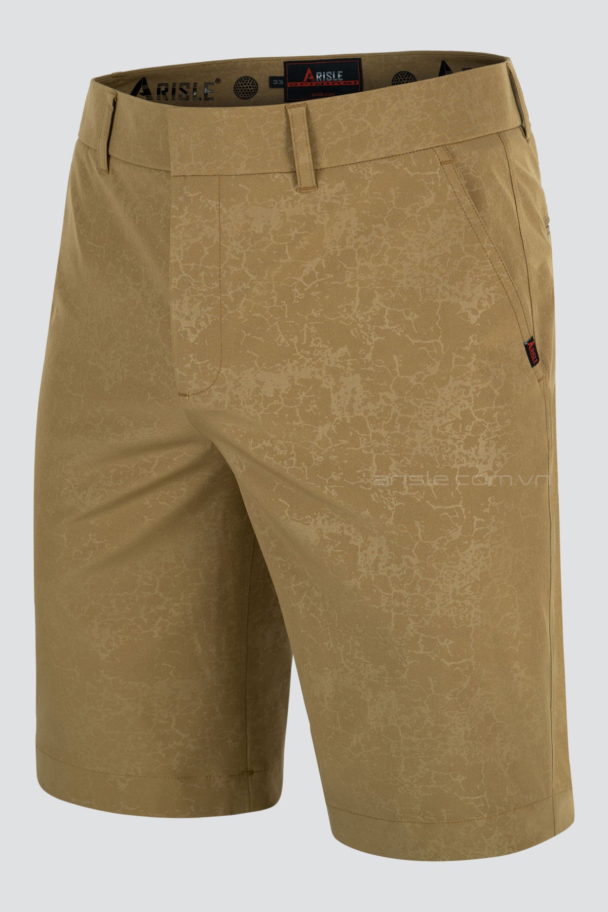 Quần Golf Shorts ARISLE A-Class Cluster - Khaki Gold