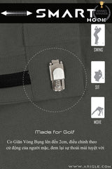 Quần Golf Nam ARISLE Diamond Chip Earl Grey