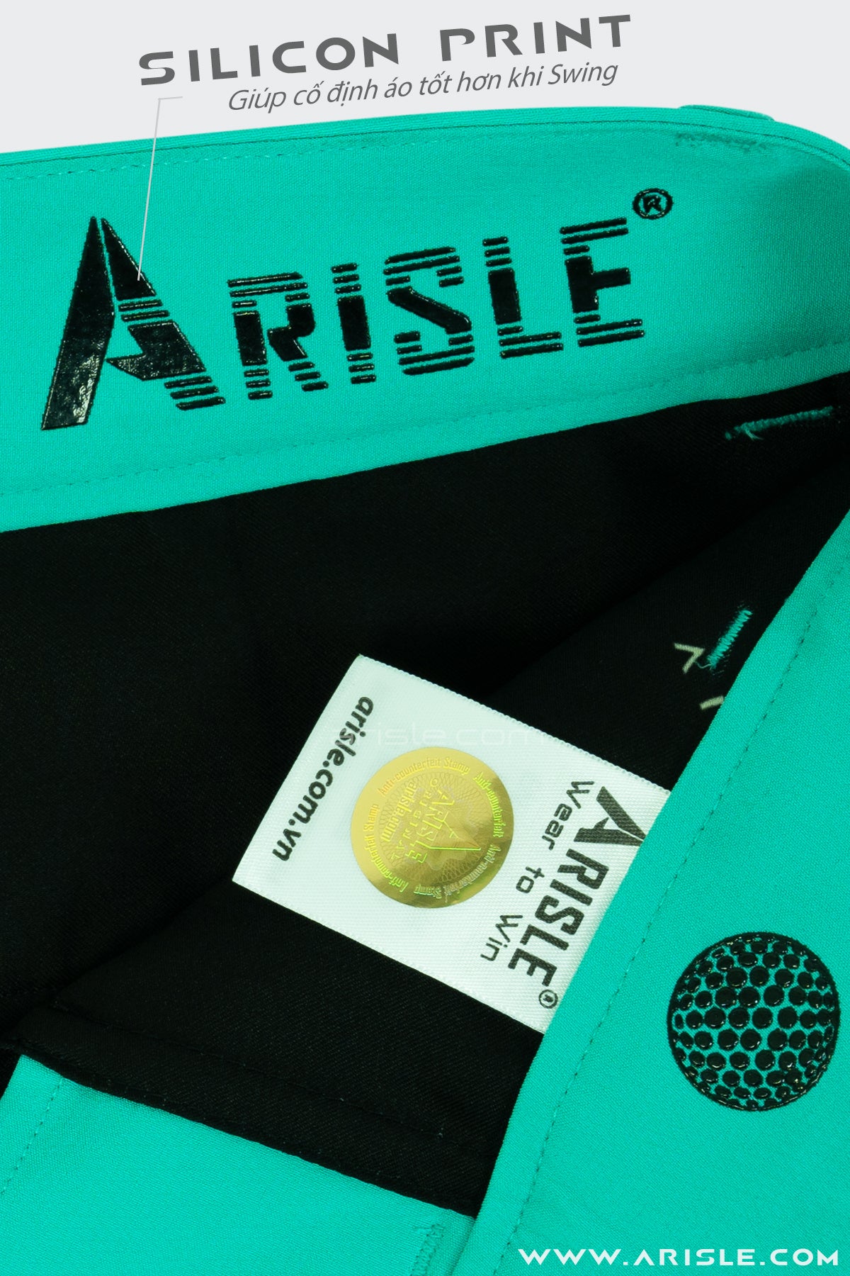 [New in] - Quần Golf Short ARISLE Diamond Chip Bright Emerald