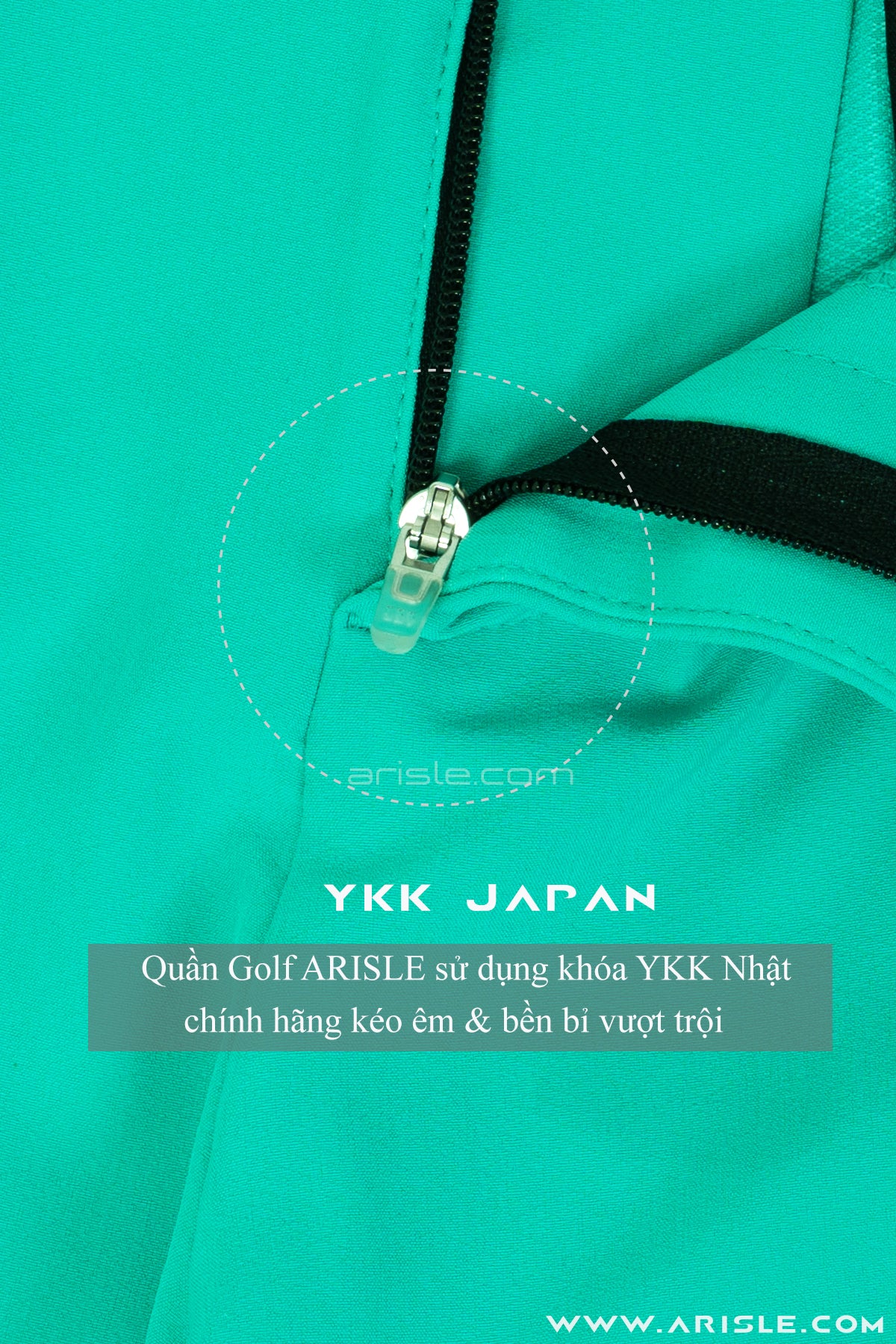 [New in] - Quần Golf Short ARISLE Diamond Chip Bright Emerald