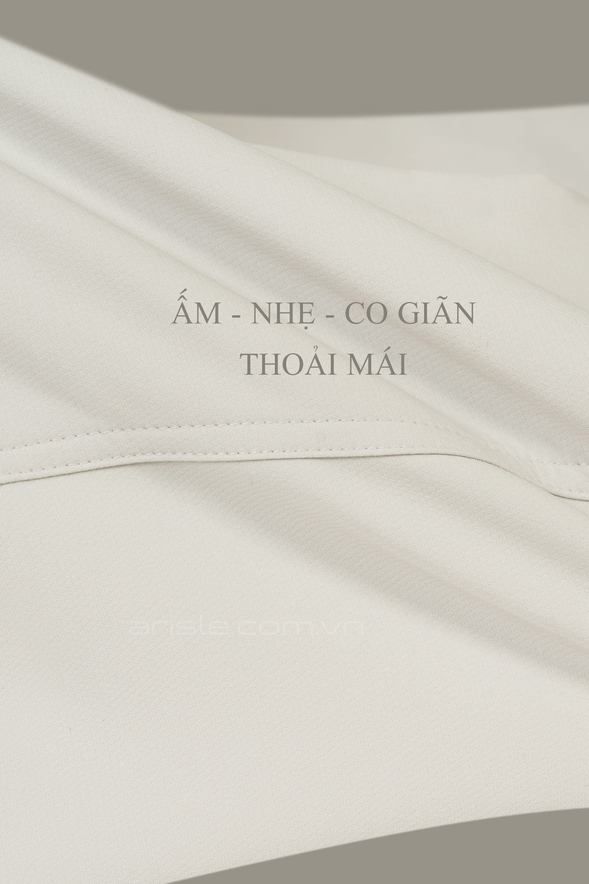 Quần Golf Thu Đông ARISLE Terry Fleece Light Cream