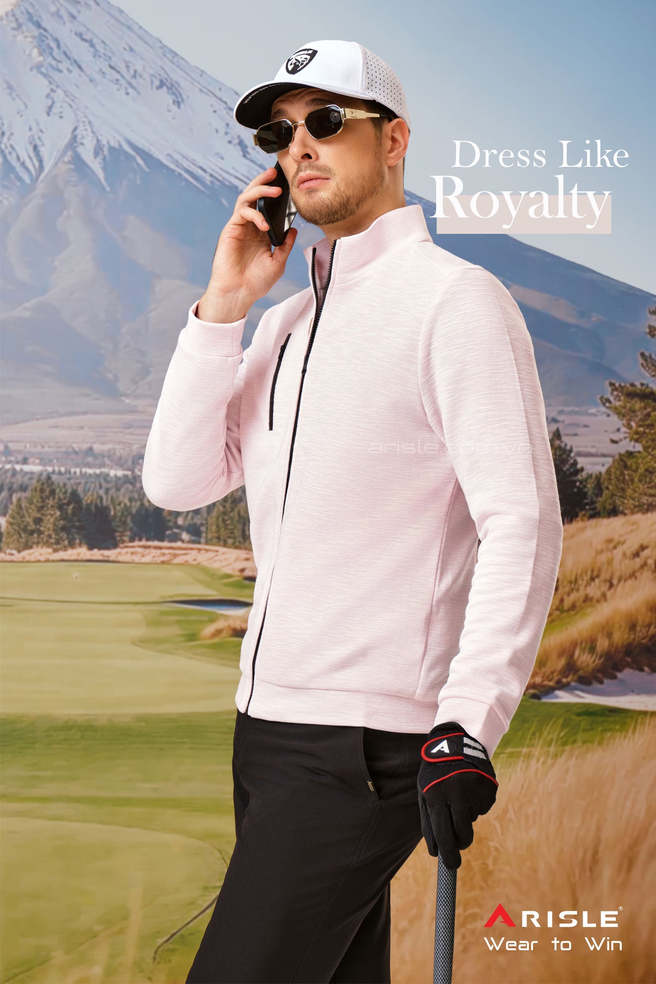 Áo Khoác Golf ARISLE Royal Golden Pink